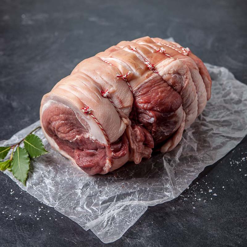 An uncooked pork loin