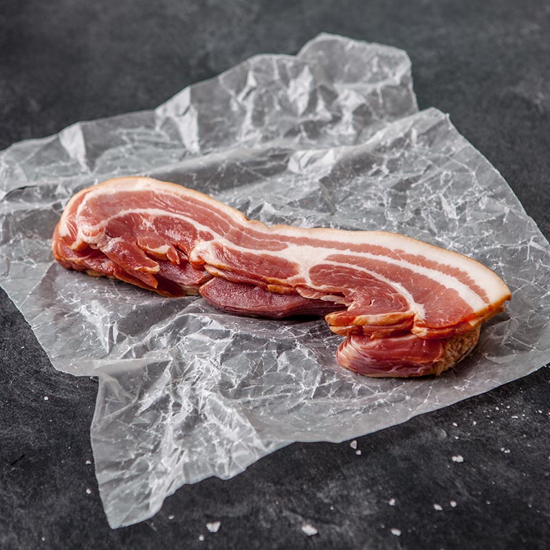 A stack of Tamworth bacon